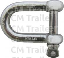 STAINLESS STEEL SHACKLE (ANTI LOSS THREADED PIN)